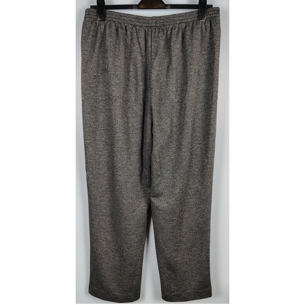 Alfred Dunner Womens SZ 18 Straight Leg Pants Black White Herringbone Officecore - Picture 4 of 8